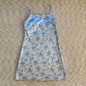 Y2K Altar’d State Floral Slip Dress with Blue Pattern Size Medium